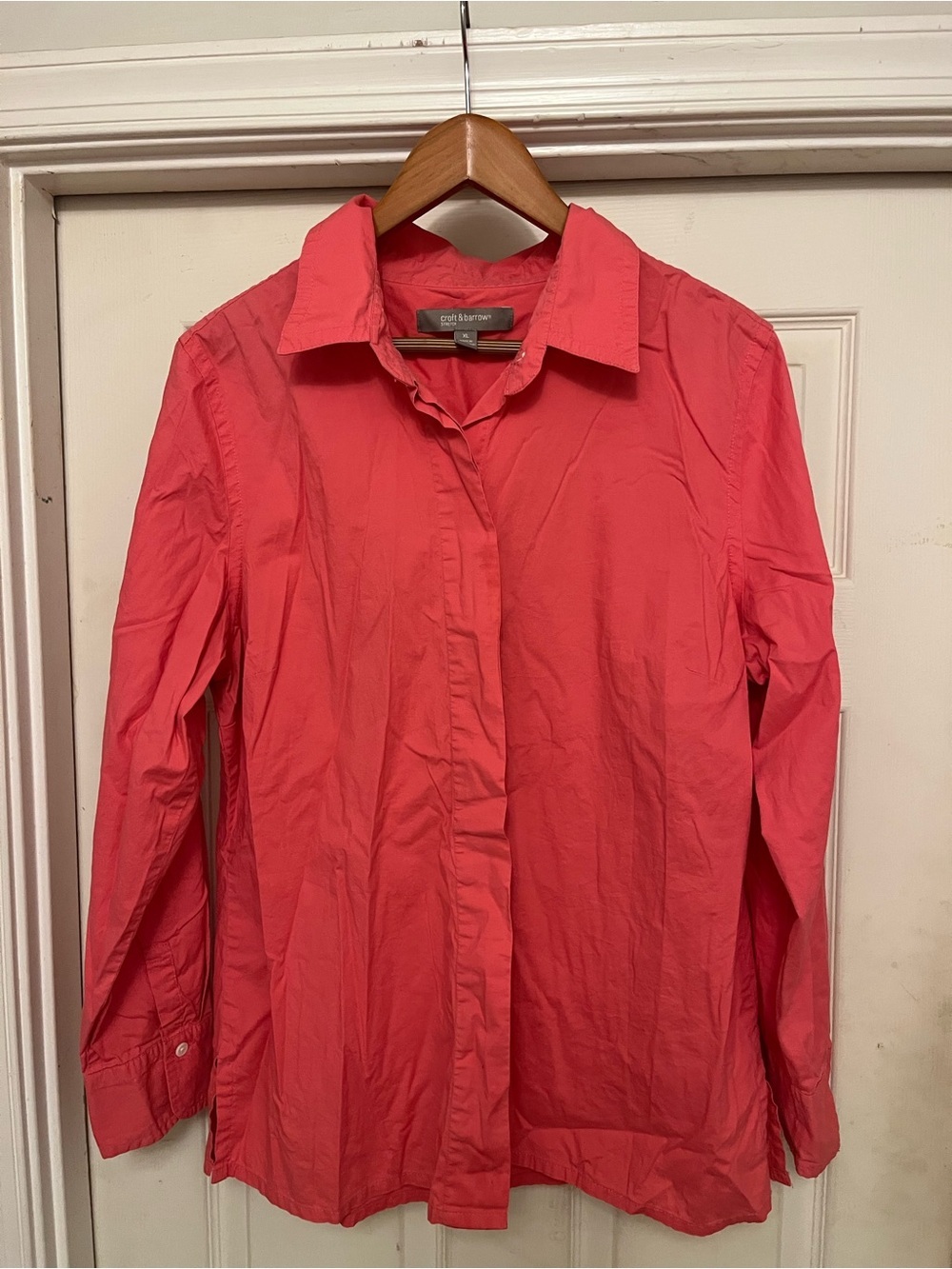 croft & barrow Shirt woven Coral Button-Front